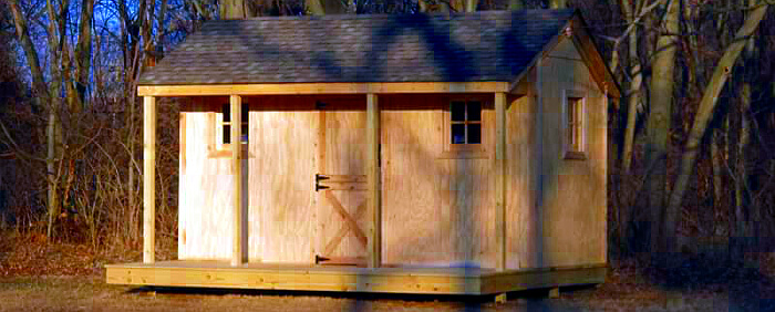 Outdoor Structures: This outbuilding, a wood shed, is more than a storage shed. It's another small environment.